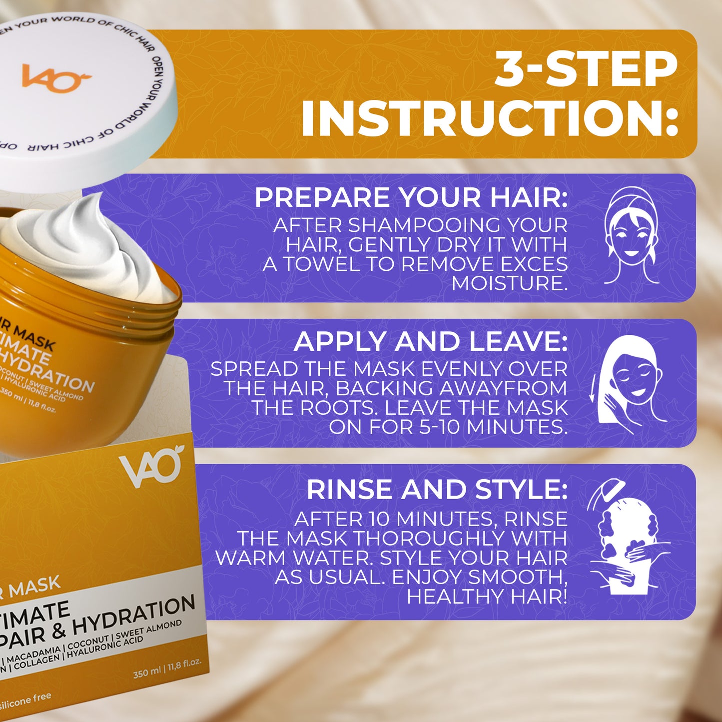 VAO Hair Mask — Ultimate Repair & Hydration | 350 ml